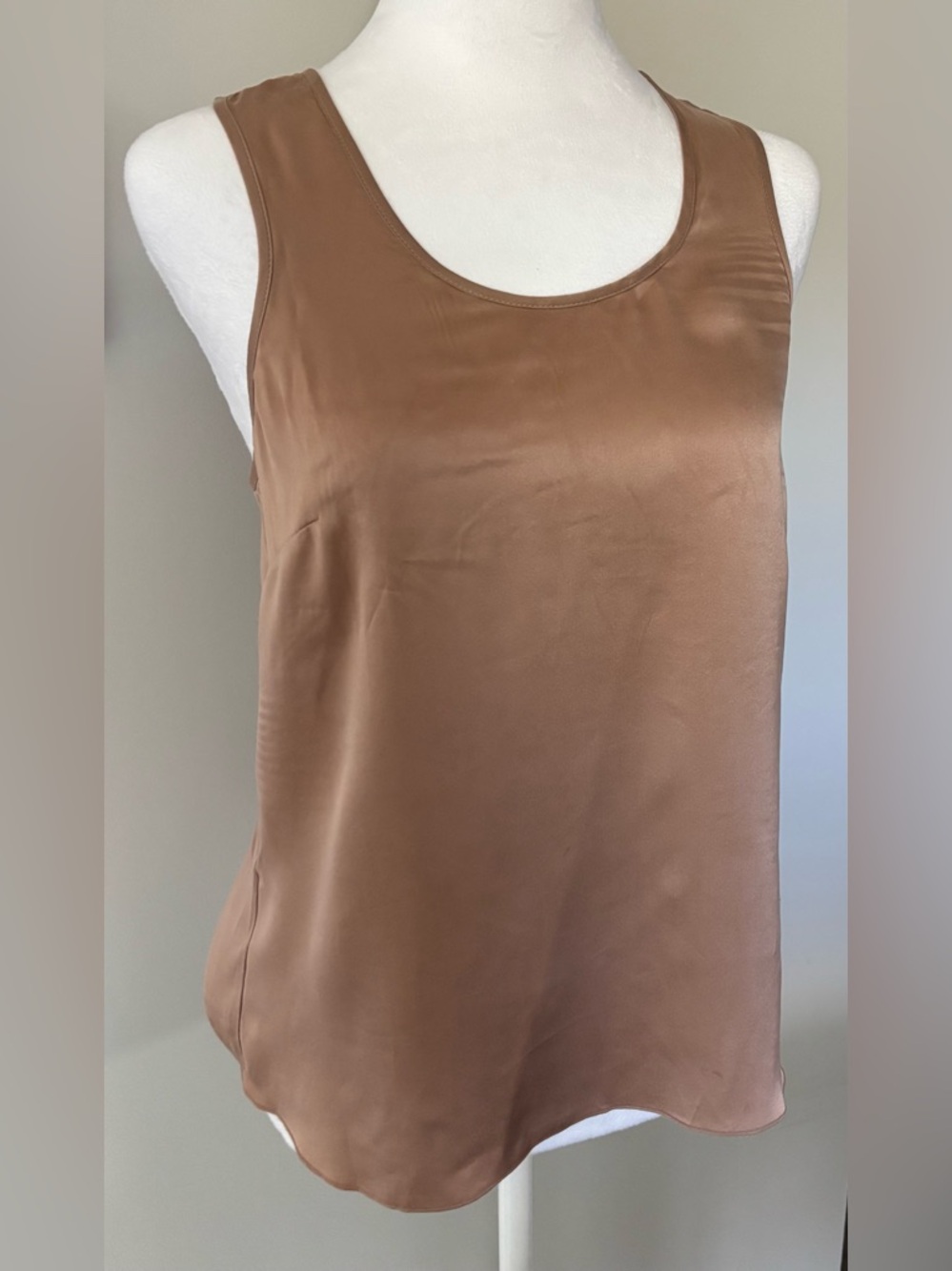 lunya Brown Satin Camisole Tank